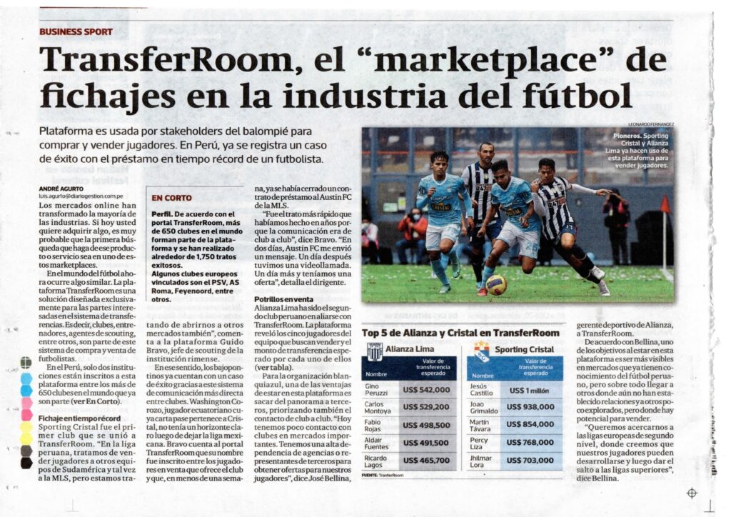 TransferRoom, el "marketplace" de fichajes en la industria del fútbol